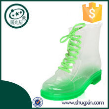 vaquero con cordones tobillo alto wedg zapatos verde bota occidental / zapato B-817